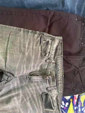 American Eagle Outfitters Men's Jeans in Gray and Black